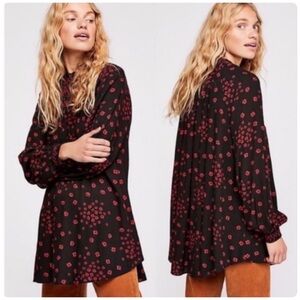 Free People Flowers in her Hair Tunic Floral Pattern S